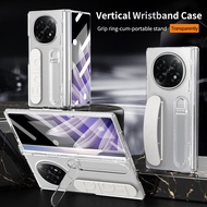 Oppo Find N5 Hand Strap CaseBuilt-in Screen ProtectorKickstandHinge Protection Case for Oppo Find N5