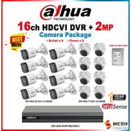DAHUA 2MP 16 Channel Full Complete Set Wiz Sense Full HD 1080P CCTV 16CH DVR + Camera + Hard Disk