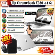 HP 14 G1 Premium Chromebook X360, Touchscreen, 8th Gen Intel Core i5-8350U, 8GB DDR4 RAM, 64GB