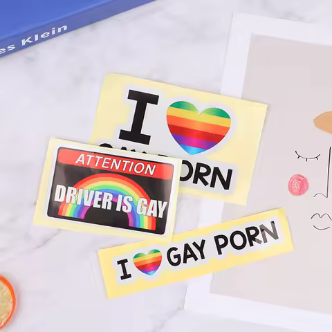 Hot Sale 1Pc I LOVE GAY PORN Car Stickers Reflective Personality Car Stickers Gay Funny Stickers