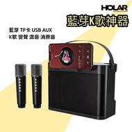 雙麥音響 K歌音響便攜式藍牙音響 藍牙喇叭 戶外K歌設備 唱歌神器 便擄卡拉OK音響