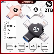Flashdisk 1TB 512GB 128GB 64GB 32GB OTG 4 IN 1 for iphone 6/15 USB 3.0 Micro + Type C + Li9htnin9 / 