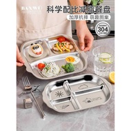 304 Stainless Steel Divided Dinner Plate 211 Fat-Reducing Dinner Plate Compartment Weight Loss Speci