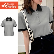 B64-OCT23-A-Waffle Contrast Short Sleeve T-shirt-TSB64AD019  B64-OCT23-A-TSB64AD019 baju-T lengan pe