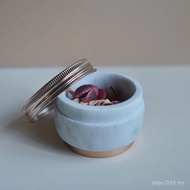 Jewelry Marble Natural Tea Caddy Spice Lid Flower Tea Storage Box Yarn Container Hot-Selling Online 