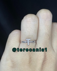 Cincin berlian eropa inisial T Emas : 75% Berat emas : 1.00gram Berlia