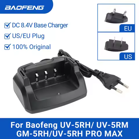 Baofeng UV-5RH US/EU Charger Desktop Base Walkie Talkie UV 5RH UV-5RM GM-5RH Two Way Radio Accessori