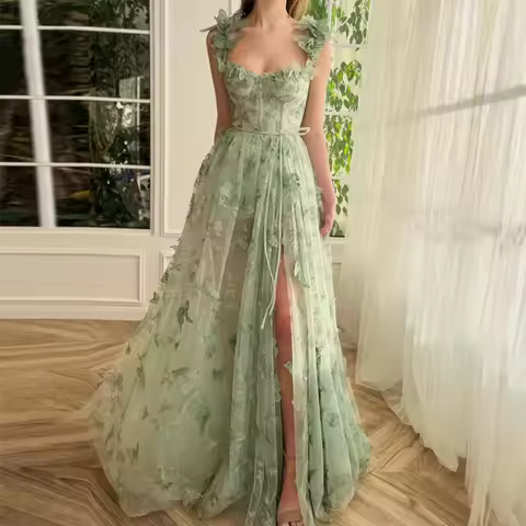 2026 Spring Season Women's Clothing Bridal Gown Thin Veil Strapless Sleeveless High Slit mid Waist F