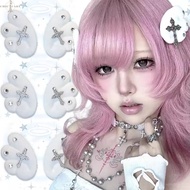 1/2/4Pcs Y2K Lace Wings Cross Rhinestone Hair Clip - Fashion JK Sweet Hair Accessories - Korean Loli