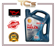 SHELL Helix HX7 10W40 Semi Synthetic Engine Oil  API SN PLUS (4L)Untuk Pasaran Malaysia