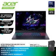 ACER Predator Helios 16S AI PHN16S-71-799J Gaming Laptop -16" WQXGA OLED 240Hz/U7-255HX/16GB D5/1TB 