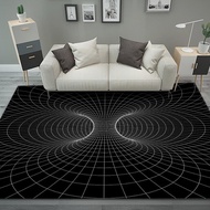 [in stock] 3D Visual Swirl Living Room Creative Carpet Bedroom Full Carpet Personalized Coffee Table