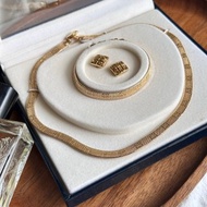 中古飾品Vintage Givenchy耳環手鏈和頸鏈套裝