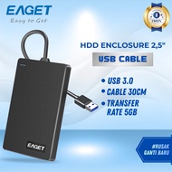 EAGET SATA 2.5' Cable USB 3.0 Enclosure CE10 / Case SSD Hard Disk OFFICIAL WARRANTY