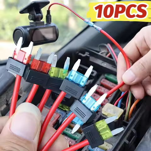 Lossless Car Circuit Extender Mini Blade Fuse Tap Adapter Copper Wire Add A Circuit Auto Modificatio