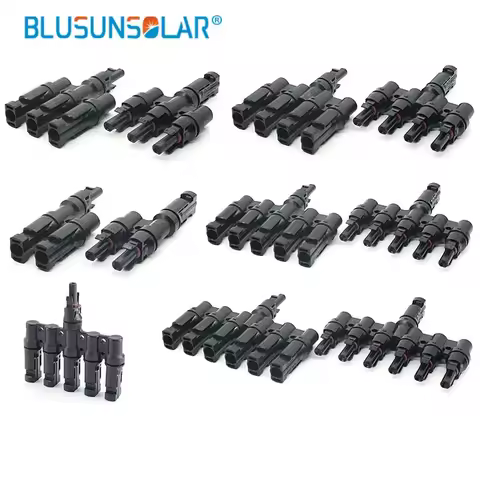 PV Connector Y Type Parallel Connection Solar Panel System Waterprrof Connector Branch One Pair Sola