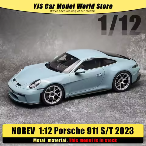 NOREV Diecast model 1:12 Porsche 911 S/T 2023 Car model metal Sports car Birthday present Send a boy