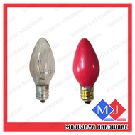 Chili Bulb Candle Bulb E12 C7 8W 240V Clear Red Filament Incandescent Lamp 蜡烛小灯泡 神台灯座灯泡