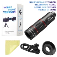 Lensa Tele Zoom APEXEL HP 18X Bermata HD untuk Smartphone