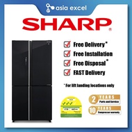 SHARP SJ-VX57PG-BK 567L BLACK MULTI DOOR REFRIGERATOR