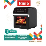 Riino Air Fryer Oven Large Capacity with 16 Preset Menu Function (12L) [Free 10 Accessories] AF510T