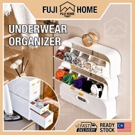 🏠READY STOCK🏠Wall Mounted Underwear Panties Bra Socks Storage Box Underwear Organizer Storage Shelve