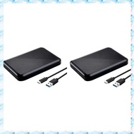 [R Q M U] 2X 5GB/S External Hard Drive Housing 2.5Inch with USB 3.1 for PC Laptop Support Up to 6TB,