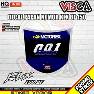 Decal Number Plate Klx 150 BF Custom Number Variation 05