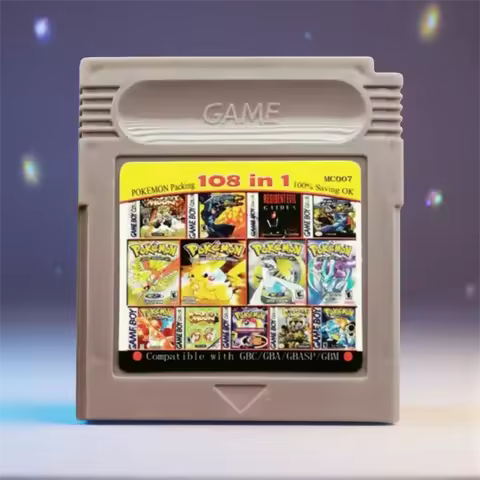 GBC Game Combo Pokémon Series 61in1 108in1 Game Video Game Cartridge Card, English Version for GBC/G