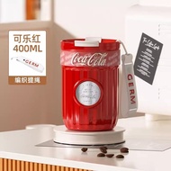 Coca-Cola ถ้วยน้ำร้อนเก็บความเย็นแก้วแก้วกาแฟชายหญิงรูปร่างสูงของขวัญสแตนเลสนักเรียนระดับถ้วยน้ำของขวัญคริสต์มาส