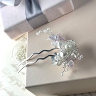 華麗新娘中式頭飾/ 日本米珠花飾品/ 婚紗頭飾