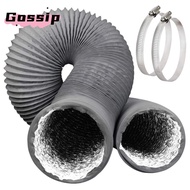 GOSSIP Air Ducting, Grey 4 inch Dryer Vent Hose, Professional Flexible 6 Layer Protection Heavy-Duty