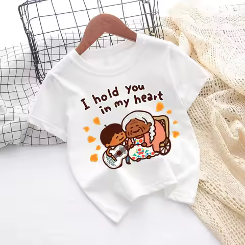 Coco Miguel Mama Coco Kids Short Sleeve "I hold you in my heart" Cotton T-Shirt
