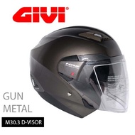 GIVI M30.3 D-VISOR HELMET (GUN METAL) OPEN FACE HELMET