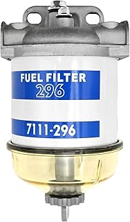 Vkinman 7111-296 Diesel Fuel Filter Assembly, Replacement for Ford Tractor 2000 2110 2610 3610 C7NN9