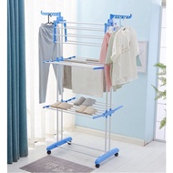 (FAS) 3-Tier Folding Clothes Drying Rack - 3-Layer Standing Clothes Hanger - Baby Drying Rack