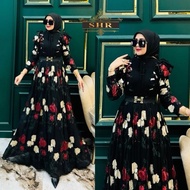 Dress Muslim Wanita Shr Terbaru Bordir Hikmat Mewah Ori Shr Premium - Formal, Cantik Gamis D3V!!