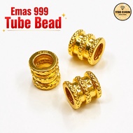 Yee Chin Tube Beads Emas 999 Pdr Charm / Beads Charm Gold 999