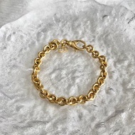 【 日本直送 名牌中古包 】Christian Dior 克裡斯汀‧迪奧 手鍊 金色 vintage 古著 老品 sjyrym