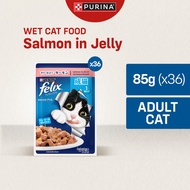 PURINA FELIX Adult Cat with Salmon in Jelly - 85gx36