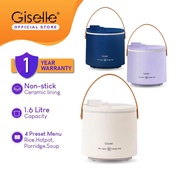 Giselle 1.6L Portable Electric Multi-Cooker, Digital Touch & Mechanical, Ceramic Inner Pot, Rice Coo