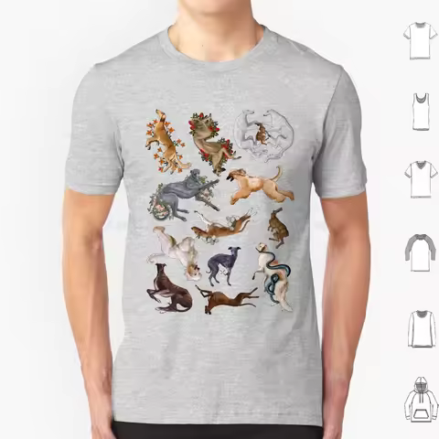 Sighthounds T Shirt 6xl Cotton Cool Tee Saluki Borzoi Azawakh Greyhound Galgo Deerhound Irish Wolfho