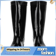 Zoomfashion Waterproof Rain Boots  Comfortable Wear Durable Simple High Gloss Farm for Gardens Farmland