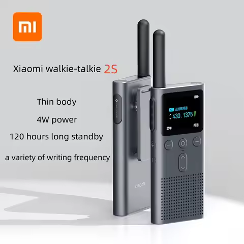XIAOMI Walkie Talkie 2S 1.77"Color Screen 4W Power 120-hour Standby Dual Mode 5km Call Distance IP54
