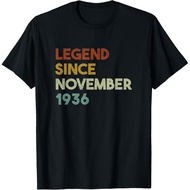 Men's cotton T-shirt Mens Legend Since November 1936 84th Birthday Gift 84 Year Old T-Shirt