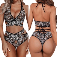 Women Sexy Lingerie Pajamas Nightwear Sleepwear Bra Sets Underwear Bra Thong Lingerie Set Baju Tidur