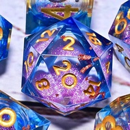 Dungeons and Dragons Liquid Core Dice Set D&D, Polyhedron DND Resin dice Set, Used for Role-Playing 