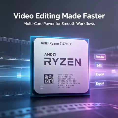 AMD Ryzen 7 5700X Computer Processor 8 Core 16 Thread Zen3 Architecture Socket AM4 Gaming
