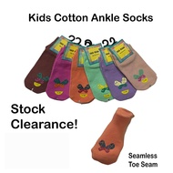 Kids 2 years old - 7 years old Ankle Cotton Socks - Butterfly