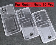 Xiaomi Redmi Note 10 Pro Case Softcase TRANSPARENT CARD HOLDER Case Casing Hp Xiaomi Redmi Note 10 Pro